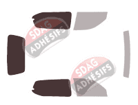 Gabarit vitrage - kit 3/4 arrière - Toyota Land Cruiser (11) 3 portes (2003 - 2009) Gabarit vitrage - kit 3/4 arrière - Toyota Land Cruiser (11) 3 portes (2003 - 2009)