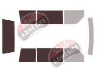 Gabarit vitrage - kit 3/4 arrière - Chevrolet Astro Cargo Van 5 portes (1985 - 2005)
