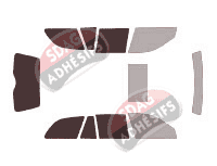 Gabarit vitrage - kit 3/4 arrière - Bmw Serie 5 / i5 (4) Touring Break 5 portes (1997 - 2004)