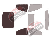 Gabarit vitrage - kit 3/4 arrière - Chrysler 300 M Berline 4 portes (1999 - 2004)