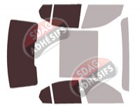 Gabarit vitrage - kit 3/4 arrière - Bmw i5 (1) Berline 4 portes (depuis 2023) Gabarit vitrage - kit 3/4 arrière - Bmw i5 (1) Berline 4 portes (depuis 2023)