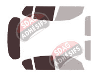 Gabarit vitrage - kit 3/4 arrière - Bmw Serie 1 (2) 5 portes (2011 - 2017)