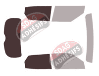 Gabarit vitrage - kit 3/4 arrière - Chevrolet Trailblazer (3) 5 portes (depuis 2020)