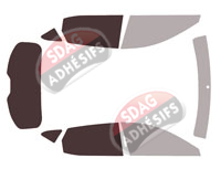 Gabarit vitrage - kit 3/4 arrière - Cupra Formentor (1) 5 portes (depuis 2021)