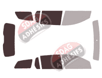 Gabarit vitrage - kit 3/4 arrière - Dacia Logan (2) MCV Break 5 portes (2013 - 2022)