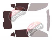 Gabarit vitrage - kit 3/4 arrière - Citroën DS4 (2) 5 portes (depuis 2022) Gabarit vitrage - kit 3/4 arrière - Citroën DS4 (2) 5 portes (depuis 2022)