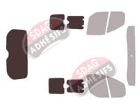 Gabarit vitrage - kit 3/4 arrière - Ford Custom Transit (1) Utilitaire 4 portes (2014 - 2023) Gabarit vitrage - kit 3/4 arrière - Ford Custom Transit (1) Utilitaire 4 portes (2014 - 2023)