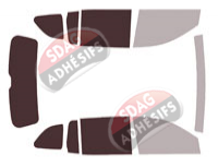 Gabarit vitrage - kit 3/4 arrière - Gmc Acadia (3) 5 portes (depuis 2024)