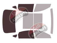 Gabarit vitrage - kit 3/4 arrière - Genesis G80 (1) Berline 4 portes (2016 - 2020)