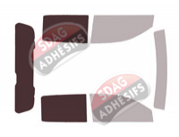 Gabarit vitrage - kit 3/4 arrière - Great Wall (1) P Serie Pick-up 4 portes (depuis 2019)