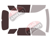 Gabarit vitrage - kit 3/4 arrière - Hyundai Palisade (1) 5 portes (2019 - 2025) Gabarit vitrage - kit 3/4 arrière - Hyundai Palisade (1) 5 portes (2019 - 2025)