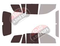 Gabarit vitrage - kit 3/4 arrière - Hyundai Santa Fe (1) 5 portes (2000 - 2006)