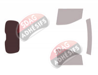 Gabarit vitrage - kit 3/4 arrière - Ldv G10 (1) Utilitaire 4/5 portes (depuis 2019)