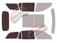 Gabarit vitrage - kit 3/4 arrière - Lincoln Aviator (2) 5 portes (depuis 2019)