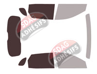 Gabarit vitrage - kit 3/4 arrière - MG HS (1) 5 portes (2018 - 2024) Gabarit vitrage - kit 3/4 arrière - MG HS (1) 5 portes (2018 - 2024)