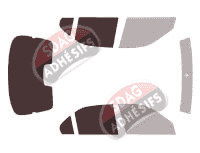 Gabarit vitrage - kit 3/4 arrière - MG ZS 5 portes (2001 - 2005) Gabarit vitrage - kit 3/4 arrière - MG ZS 5 portes (2001 - 2005)