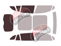 Gabarit vitrage - kit 3/4 arrière - Mercedes-Benz EQS (1) 5 portes (depuis 2022)