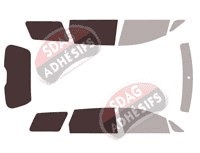 Gabarit vitrage - kit 3/4 arrière - Mitsubishi Grandis (1) 5 portes (2003 - 2011) Gabarit vitrage - kit 3/4 arrière - Mitsubishi Grandis (1) 5 portes (2003 - 2011)