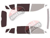 Gabarit vitrage - kit 3/4 arrière - Ssangyong Rodius 5 portes (depuis 2013)