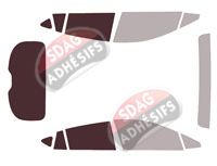 Gabarit vitrage - kit 3/4 arrière - Subaru Crosstrek (1) 5 portes (depuis 2022)