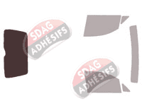 Gabarit vitrage - kit 3/4 arrière - Volkswagen Caddy (3) Utilitaire 4/5 portes (2004 - 2016)