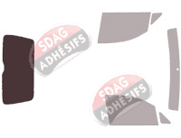 Gabarit vitrage - kit 3/4 arrière - Volkswagen Caddy (4) Utilitaire 3 / 4 portes (2016 - 2020)