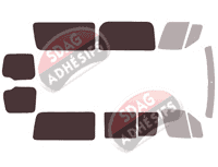 Gabarit vitrage - kit 3/4 arrière - Mercedes-Benz Sprinter (2) Moyen 5 portes (2006 - 2018)