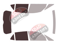 Gabarit vitrage - kit 3/4 arrière - Cupra Born (1) 5 portes (depuis 2021) Gabarit vitrage - kit 3/4 arrière - Cupra Born (1) 5 portes (depuis 2021)