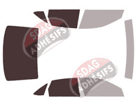Gabarit vitrage - kit 3/4 arrière - Volkswagen Jetta (7) Berline 4 portes (depuis 2018)
