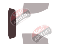 Gabarit vitrage - kit 3/4 arrière - Volkswagen Saveiro Pick Up 2 portes (2009 - 2017)