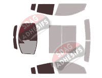 Gabarit vitrage - kit 3/4 arrière - Acura ZDX 5 portes (2009 - 2013) Gabarit vitrage - kit 3/4 arrière - Acura ZDX 5 portes (2009 - 2013)