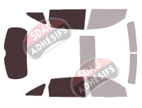 Gabarit vitrage - kit 3/4 arrière - Acura MDX (3) 5 portes (2013 - 2020) Gabarit vitrage - kit 3/4 arrière - Acura MDX (3) 5 portes (2013 - 2020)