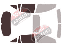 Gabarit vitrage - kit 3/4 arrière - Acura RDX (2) 5 portes (2012 - 2018)