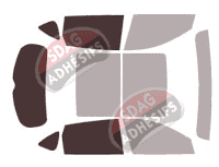 Gabarit vitrage - kit 3/4 arrière - Acura RDX (3) 5 portes (depuis 2018)