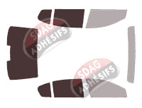 Gabarit vitrage - kit 3/4 arrière - Acura RLX (1) Berline 4 portes (2013 - 2020)