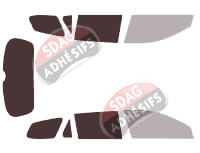 Gabarit vitrage - kit 3/4 arrière - Acura TSX (2) Sport Wagon 5 portes (2008 - 2017)