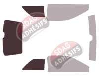 Gabarit vitrage - kit 3/4 arrière - Aixam Coupé - S - Premium - GTI 3 portes (2012 - 2023)