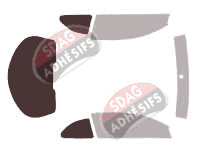 Gabarit vitrage - kit 3/4 arrière - Alfa Romeo GT Coupe 3 portes (2003 - 2011)