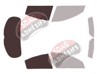 Gabarit vitrage - kit 3/4 arrière - Alfa Romeo Giulietta 5 portes (2010 - 2020)
