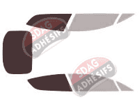 Gabarit vitrage - kit 3/4 arrière - Aston Martin Rapide Berline 4 portes (2010 - 2020)