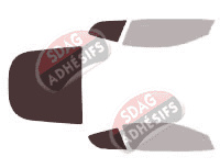 Gabarit vitrage - kit 3/4 arrière - Aston Martin Virage Coupé 3 portes (2011 - 2012)