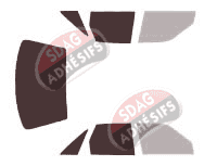 Gabarit vitrage - kit 3/4 arrière - Audi 100 & 200 & 5000 (3) Berline 4 portes (1982 - 1991)