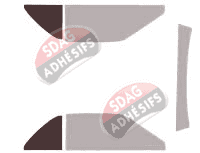 Gabarit vitrage - kit 3/4 arrière - Audi 80 & 90 (1) Cabriolet 2 portes (1991 - 2000)