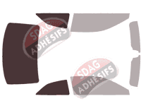 Gabarit vitrage - kit 3/4 arrière - Audi A5 (2) Coupe 2 portes (2016 - 2024)