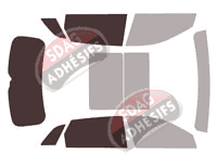 Gabarit vitrage - kit 3/4 arrière - Audi E-Tron (1) 5 portes (depuis 2019)
