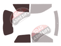 Gabarit vitrage - kit 3/4 arrière - Audi A3 (1) 3 portes (1996 - 2003) Gabarit vitrage - kit 3/4 arrière - Audi A3 (1) 3 portes (1996 - 2003)