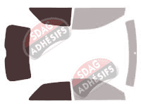 Gabarit vitrage - kit 3/4 arrière - Audi A3 (2) 3 portes (2003 - 2012) Gabarit vitrage - kit 3/4 arrière - Audi A3 (2) 3 portes (2003 - 2012)