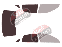 Gabarit vitrage - kit 3/4 arrière - Audi A3 (3) Berline 4 portes (2013 - 2020) Gabarit vitrage - kit 3/4 arrière - Audi A3 (3) Berline 4 portes (2013 - 2020)