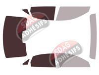 Gabarit vitrage - kit 3/4 arrière - Audi A3 (4) Berline 4 portes (depuis 2020) Gabarit vitrage - kit 3/4 arrière - Audi A3 (4) Berline 4 portes (depuis 2020)