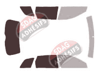 Gabarit vitrage - kit 3/4 arrière - Audi A3 (2) Sportback 5 portes (2004 - 2012) Gabarit vitrage - kit 3/4 arrière - Audi A3 (2) Sportback 5 portes (2004 - 2012)